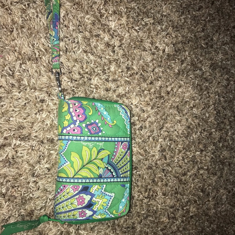 Vera Bradley Emerald Paisley Wristlet